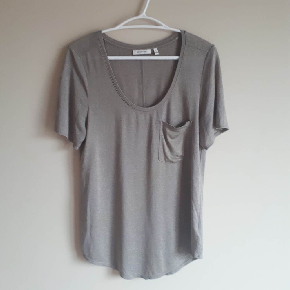 BABATON / S / Women's Sami Pocket Loose Fitting T-Shirt - Gold Grey - Picture 1 of 12